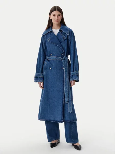 Trenčkot HUGO modra