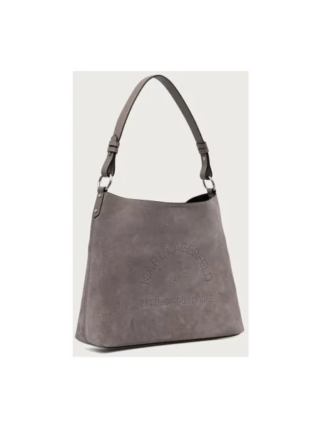 Karl Lagerfeld torebka shopper zamszowa K/DAILY szara