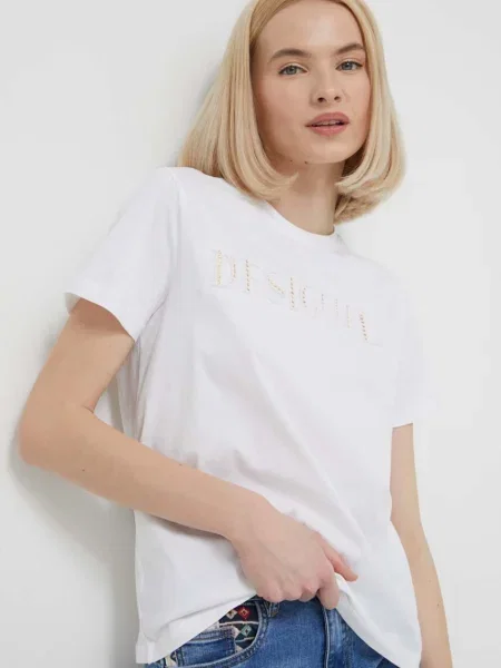 Desigual Tricou alb