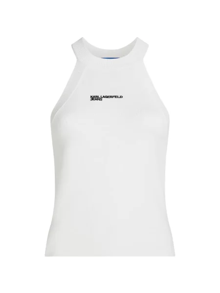 Top Karl Lagerfeld Jeans fără mâneci alb