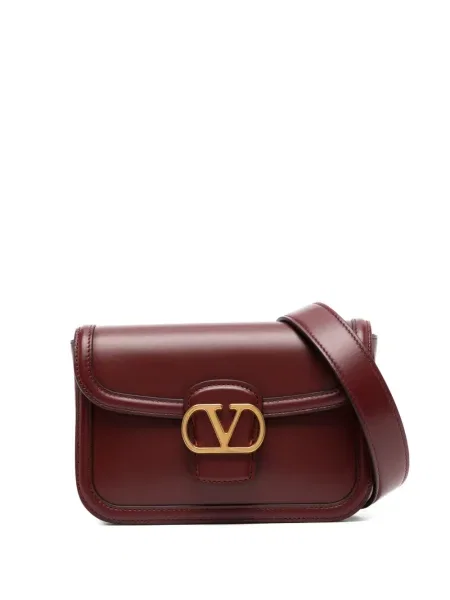 Curea Valentino Garavani din canvas roșu