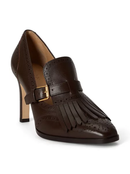 Lauren Ralph Lauren lodičky kožené Colleen Klt hnedá