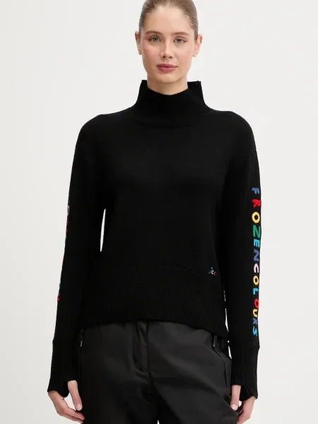 Rossignol pulover de lână JCC cu turtleneck negru