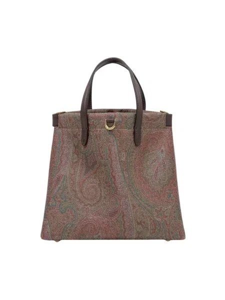 Torebka Etro z wzorem paisley brązowa