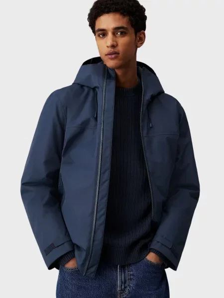 Коротка джинсова куртка Calvin Klein Jeans синя