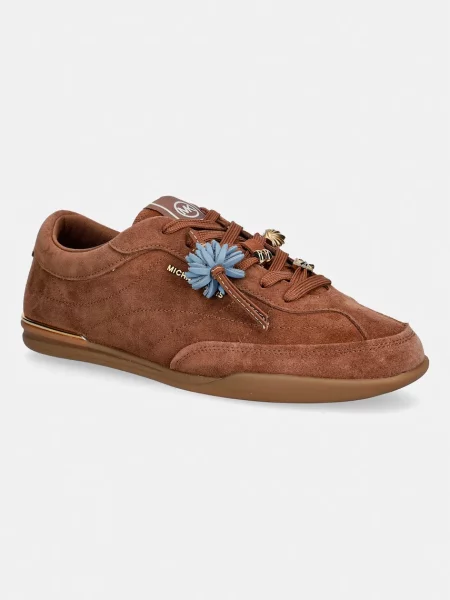 MICHAEL Michael Kors sneakers din piele întoarsă Nolan Lace Up maro