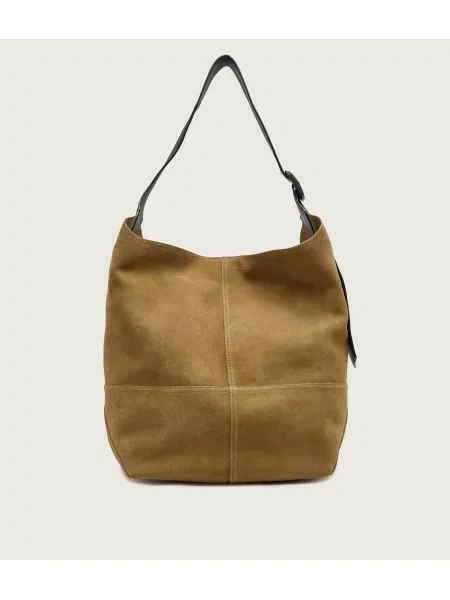 AMI Paris Geantă shopper Etienne | piele întoarsă bej