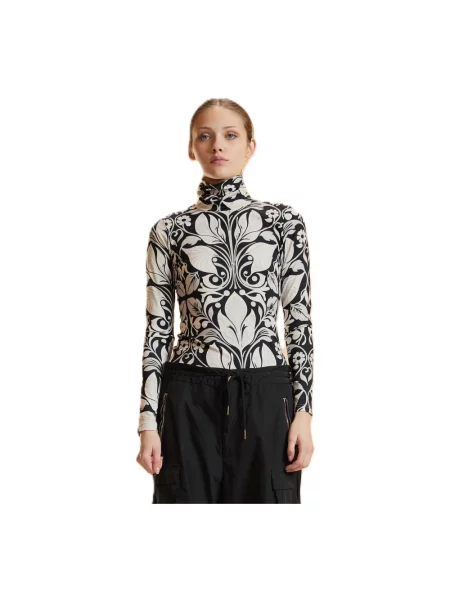 Lniany golf top Cynthia Rowley czarny