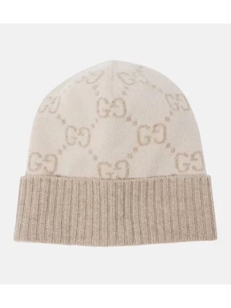 Căciulă Gucci din cașmir alb