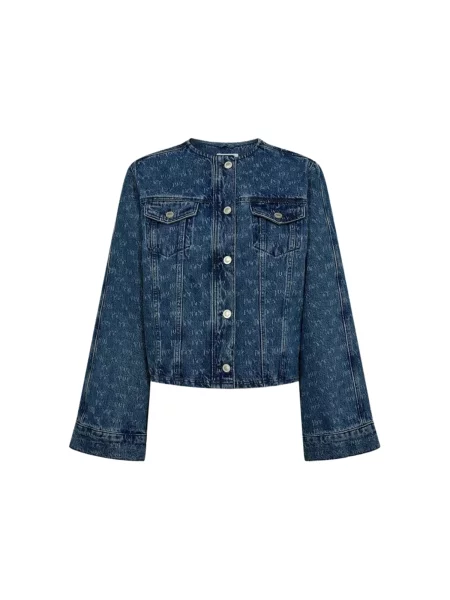 Ivy Copenhagen Geacă de primăvară-toamnă Jazz albastru denim alb