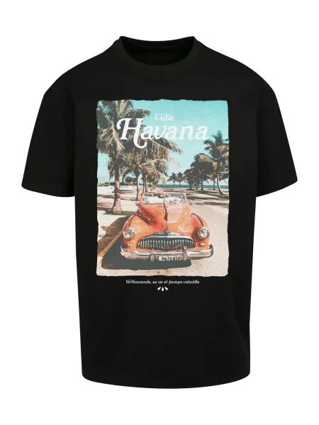 Mister Tee Tričko Havana Vibe písková / světlemodrá / khaki / rezavě červená