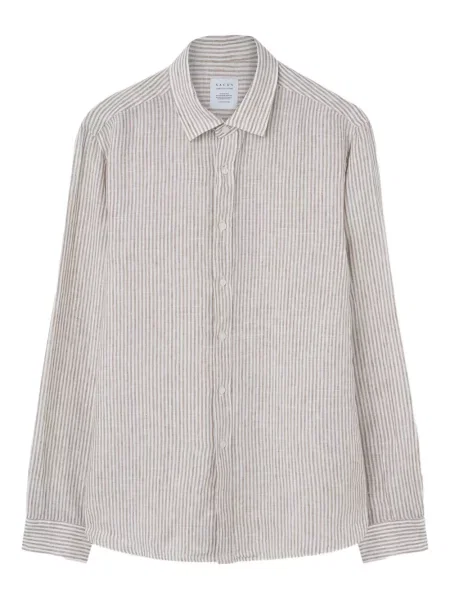 Pruhovaná košile Xacus hnědá