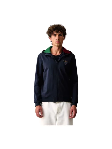 Aeronautica Militare bluza rozpinana z kapturem z niebieska