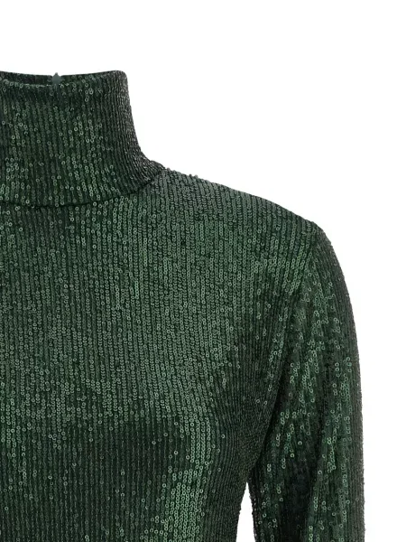 Rochie mini Norma Kamali cu paiete de costum mini verde