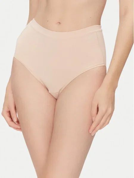 YSABEL MORA Chiloți clasici cu talie înaltă bej
