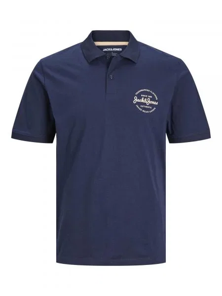 JACK & JONES Tricou Forest bleumarin / alb