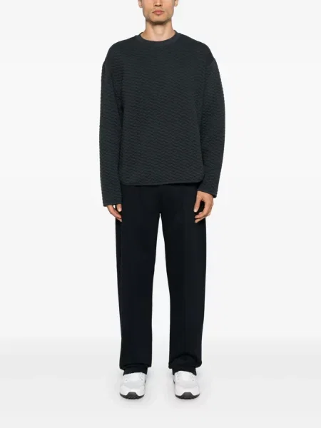 Džemperis Emporio Armani dygsniuotas mėlyna