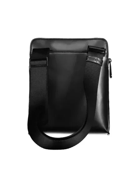 Lniana torba crossbody Calvin Klein czarna