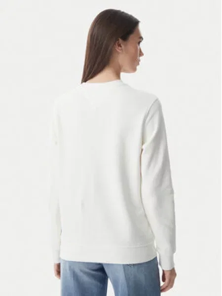 Tommy Jeans Pulóver Ess Logo fehér