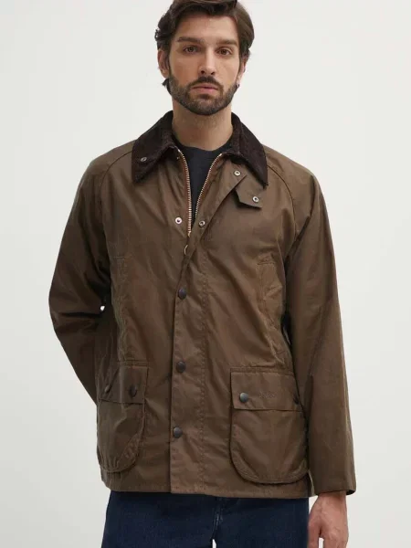 Barbour geacă Bedale Wax Jacket bărbați maro de tranziție negru