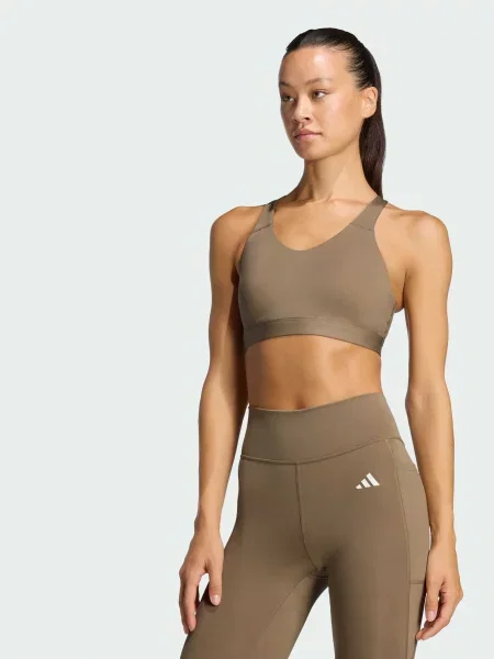 Спортивний топ adidas комбінований верх коричневий