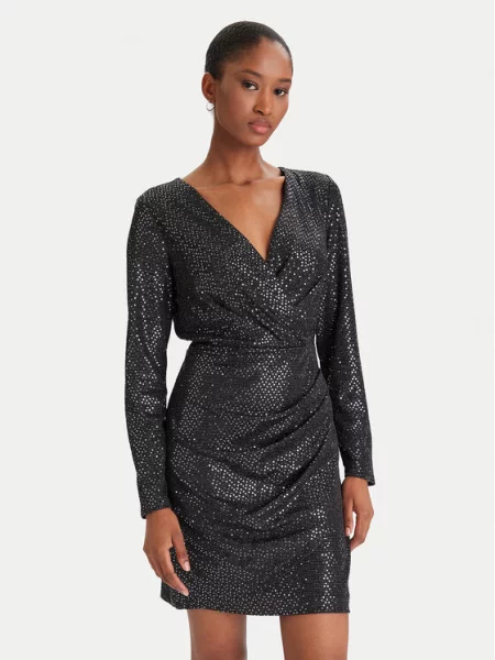 DKNY Cocktail obleka črna