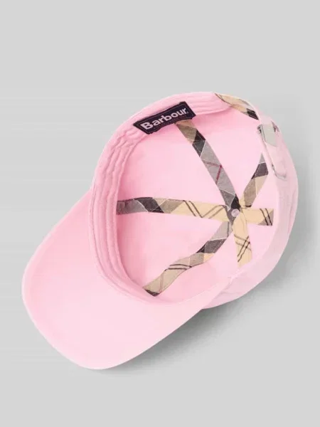 Czapka z daszkiem z czystej bawełny model CASCADE' Barbour różowa