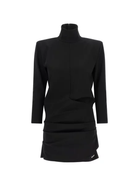 Rochie mini The Attico drapată negru