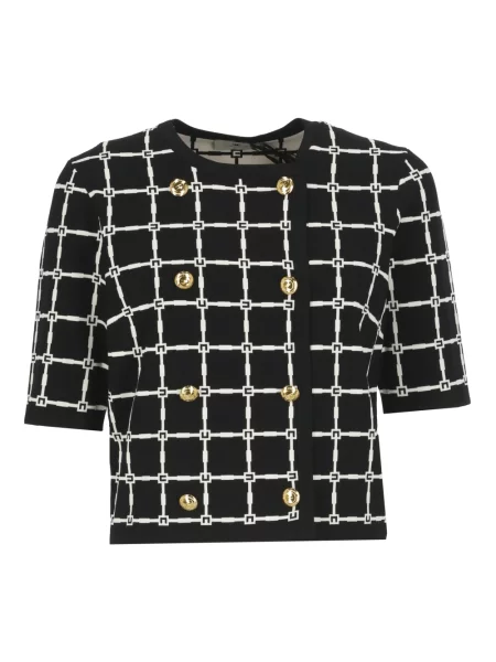 Kardigan Elisabetta Franchi żakardowy czarny