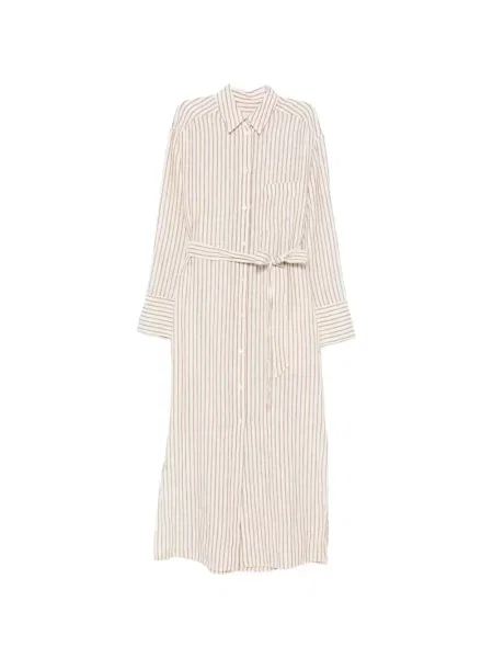 Cu centură rochie midi Marc O'polo cu dungi maro
