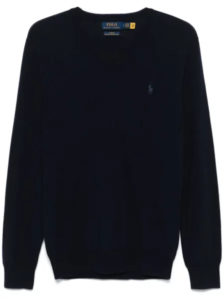 Pulover Polo Ralph Lauren cu broderie albastru