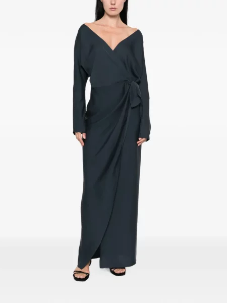 Rochie maxi Cortana plic albastru