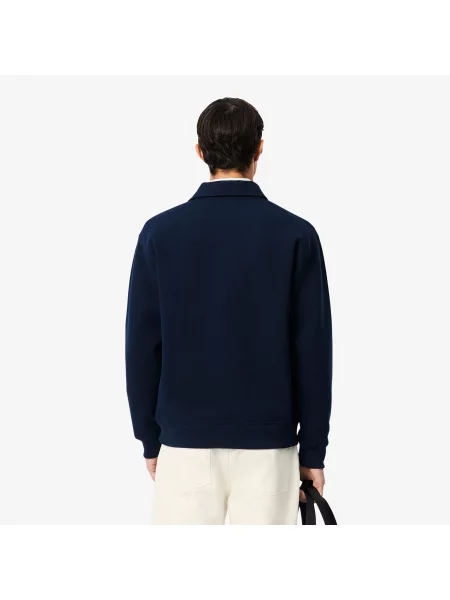 Lacoste Bluza Z Piki Kołnierz Polo granatowa