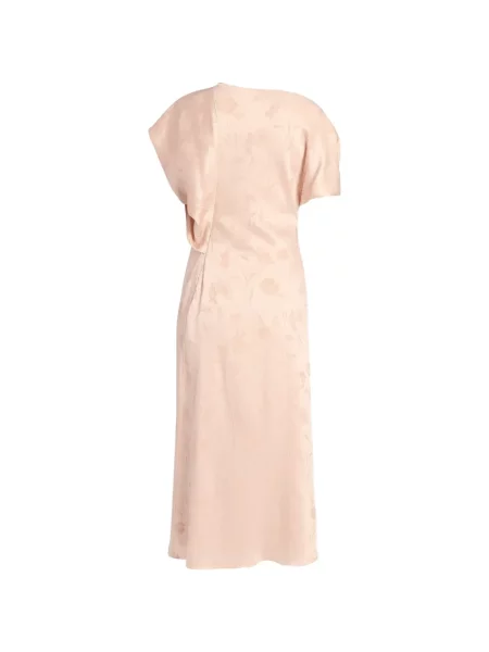 Rochie Erdem cu model floral din jacard roz