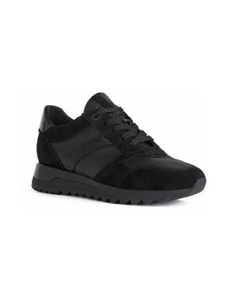 Sneakersy Geox skórzane czarne