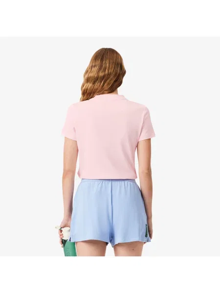 Lacoste Sportowy T-Shirt Z Technicznej Bawełny Ultra Dry różowa