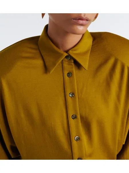 Body Mugler de lână verde