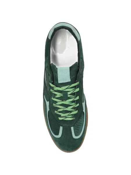 Sneakerși Alohas din piele de căprioară verde