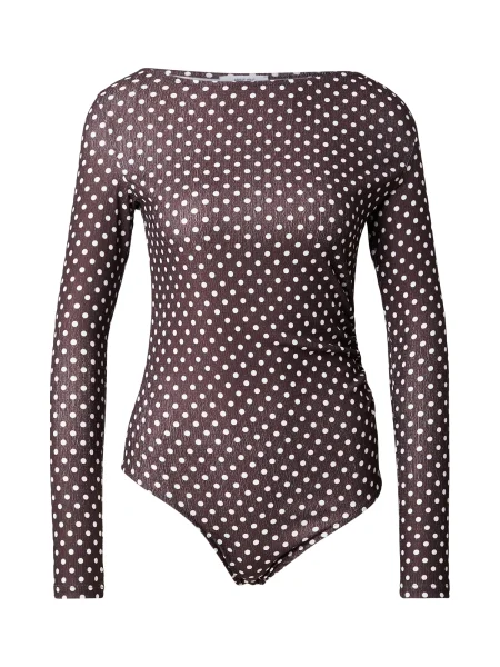 ABOUT YOU Tricou body Helga maro alb