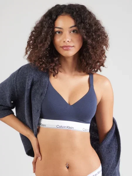 Calvin Klein Underwear Podprsenka námornícka modrá / svetlosivá biela