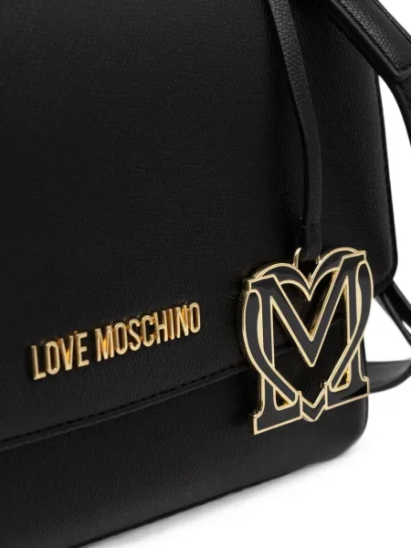 Шопинг чанта Love Moschino с автограф черно