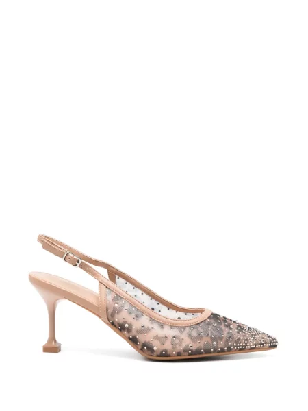 Pantofi cu toc Exè cu imagine cu model leopard maro