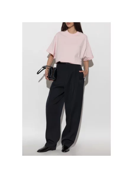 Koszulka Jil Sander z logo różowa