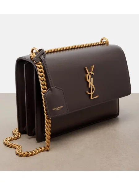 Geantă Saint Laurent din piele maro
