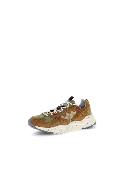 Sneakersy Flower Mountain zamszowe w kwiatki brązowe