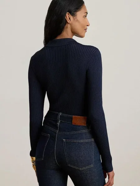 Lauren Ralph Lauren pulover z viskozo modra