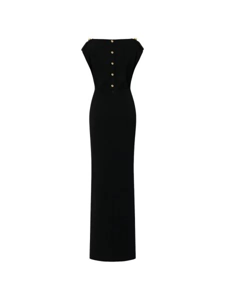 Kostiumas maxi suknele Elisabetta Franchi plyšys juoda
