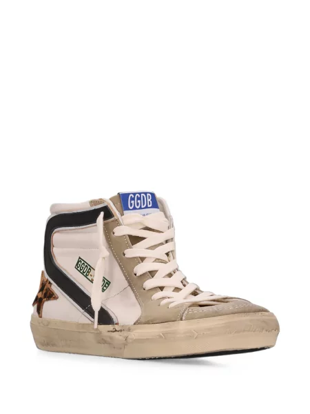 Szarvasbőr sneaker Golden Goose Slide fehér
