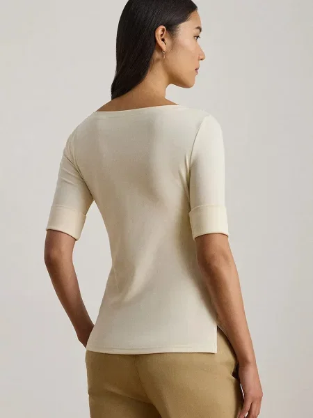 Tričko Lauren Ralph Lauren béžová