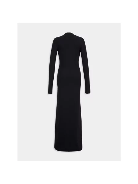 Sukienka maxi Saint Laurent biznesowa czarna